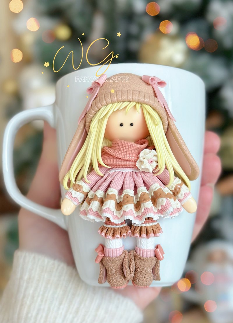 Doll Mug Handmade - 咖啡杯/馬克杯 - 其他材質 