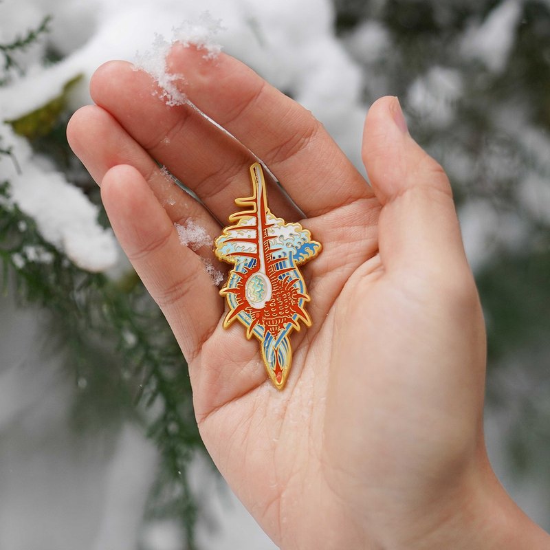 daparo 琺琅胸針 - 骨螺 - 胸針 - 其他金屬 多色