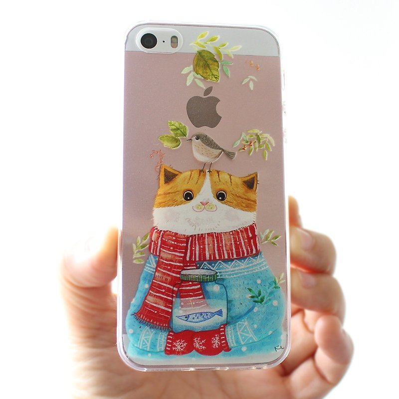 Brown Cat phone case _ iPhone, Samsung, HTC, LG, Sony - Phone Cases - Silicone Transparent