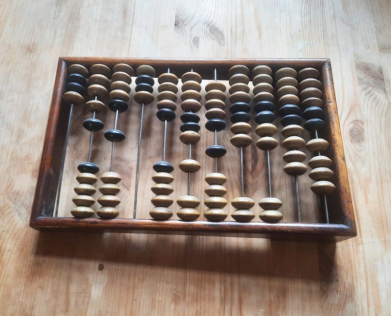 Russian wooden abacus vintage – Soviet wooden calculator middle-sized - อื่นๆ - ไม้ สีนำ้ตาล