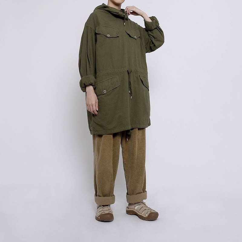 France ARMY MOUNTAIN ANORAK PARKA - เสื้อเชิ้ตผู้หญิง - ผ้าฝ้าย/ผ้าลินิน สีเขียว