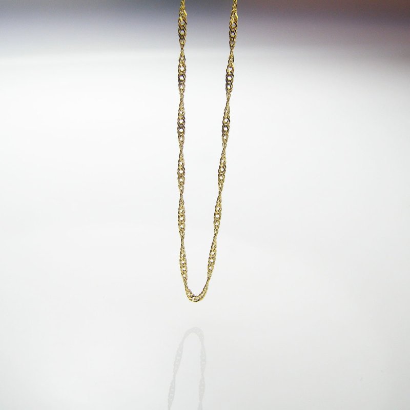 14K gold necklace water wave chain - Necklaces - Precious Metals 