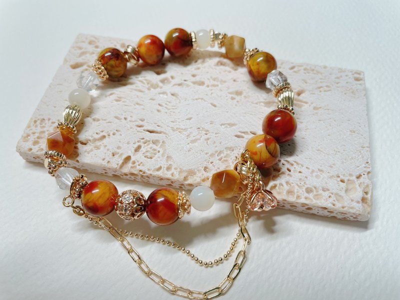 【ORere.oC】 偶蕊原創飾驗室 l 金黃麥田印象 l 黃彼得手環 - 手鍊/手環 - 玉石 