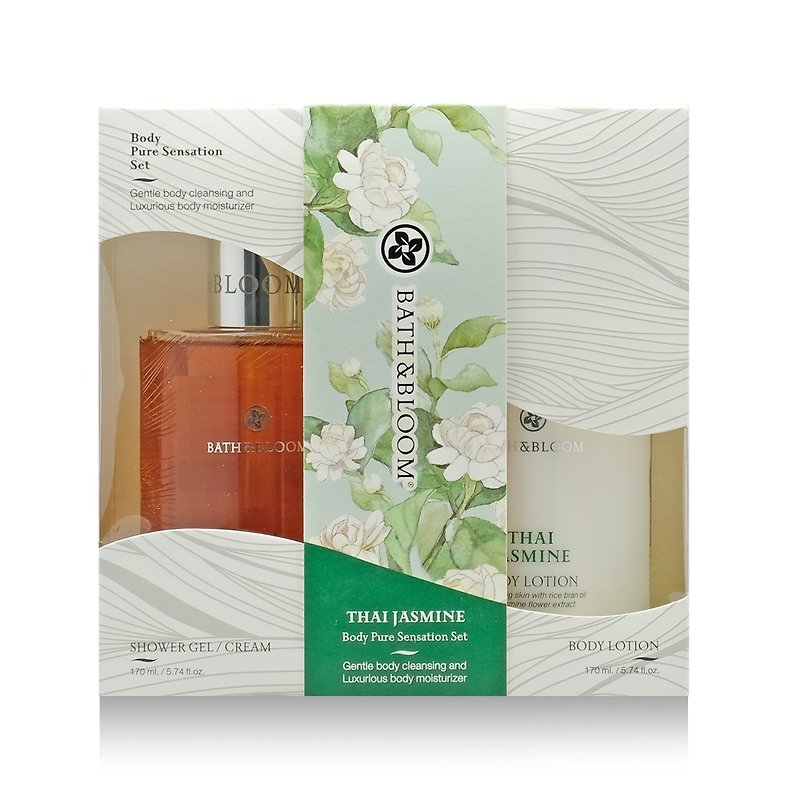 【Bath & Bloom】Thai Jasmine Bath & Moisturizing Gift Set 170ml - Skincare & Massage Oils - Other Materials 