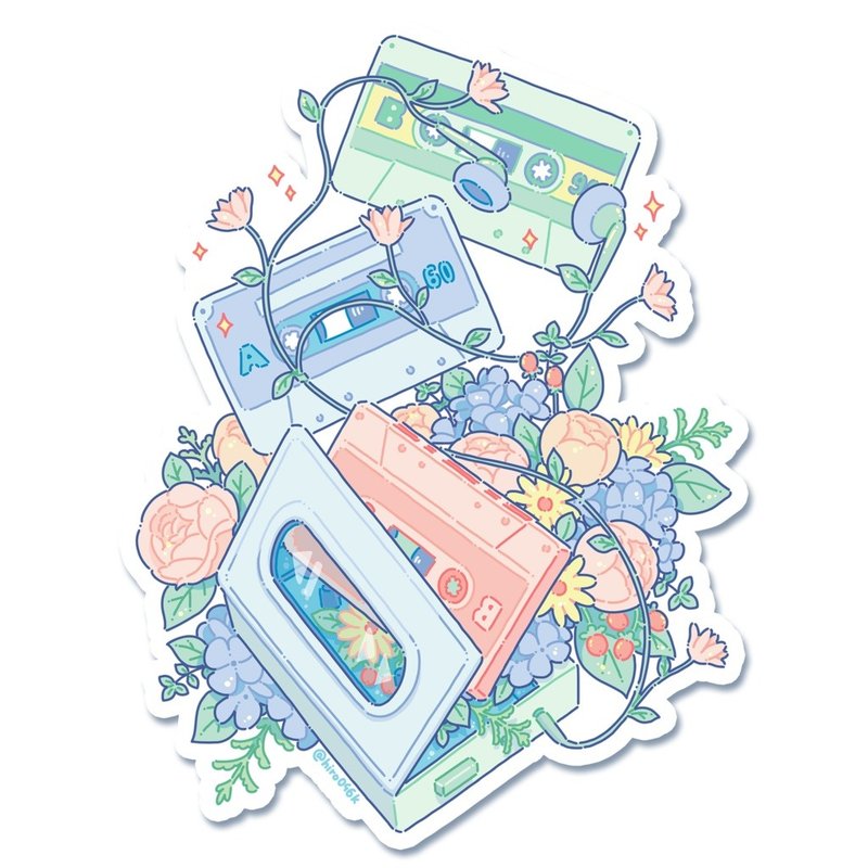 Stickers - Cassette Tape - Stickers - Paper Multicolor