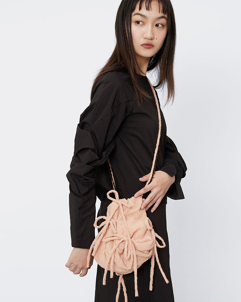 Pair Bag Mini - 粉橘 - 側背包/斜背包 - 聚酯纖維 橘色