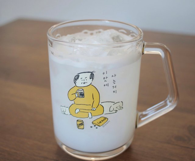 韓国のおじさんの休日のビールジョッキ - ショップ AJASSI.tw グラス