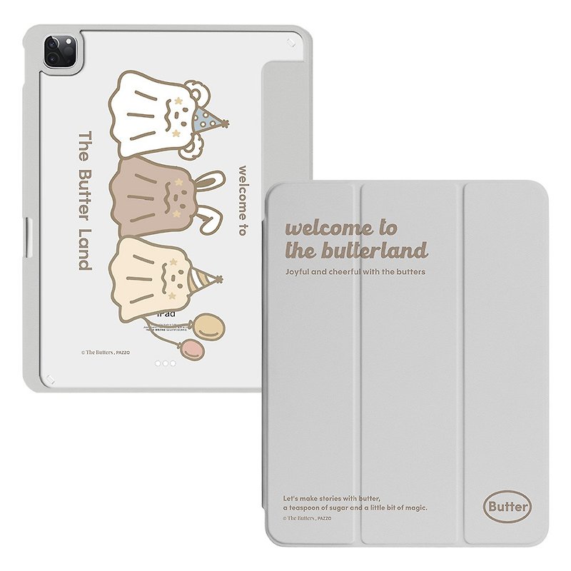 塑膠 平板/電腦保護殼 多色 - The Butters 奶油樂園iPad三折保護殼