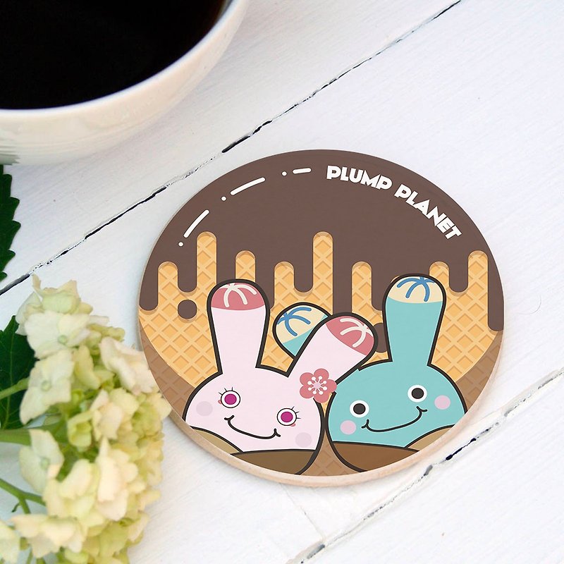 【Plump Planet Friends】Ceramic Coasters | Cookie Planet - Coasters - Pottery Gold