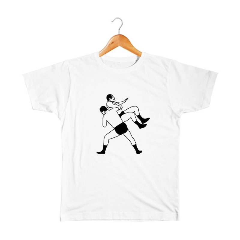 Chokeslam Kid's T-shirt - เสื้อยืด - ผ้าฝ้าย/ผ้าลินิน ขาว