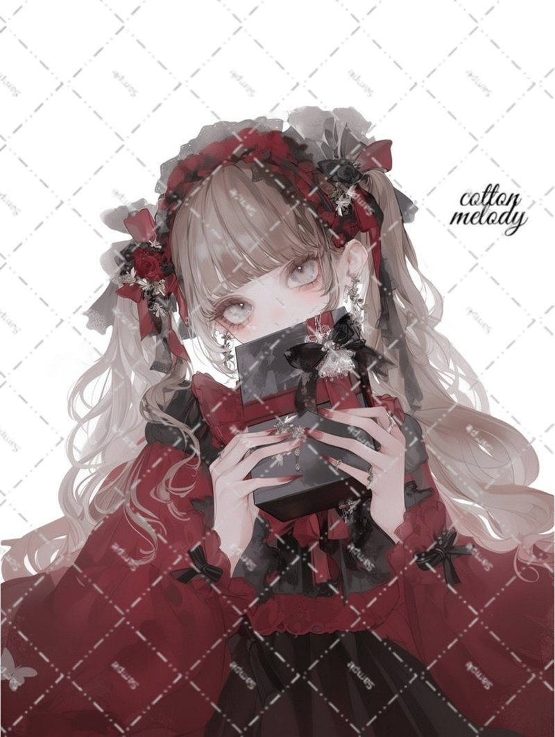 original sticker no.6976 人物ステッカー オリジナルステッカー 人物ステッカー 女の子ステッカー オリジナル人物ステッカー - 貼紙 - 紙 