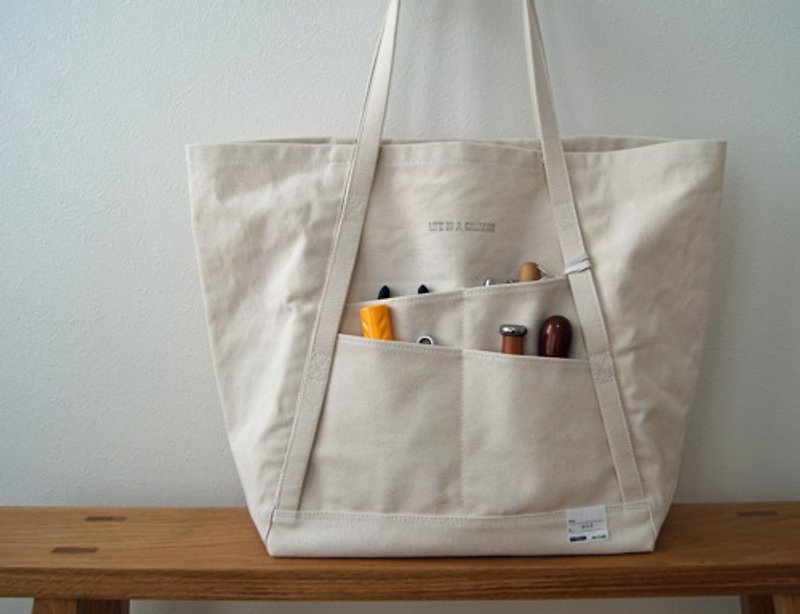 Tote bag SLOPE TOTE - Handbags & Totes - Cotton & Hemp White