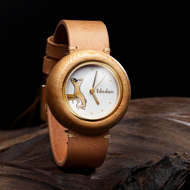 Wood Women's Watches Orange - 【idodan】Sanyu Joint Series Watch - A bather