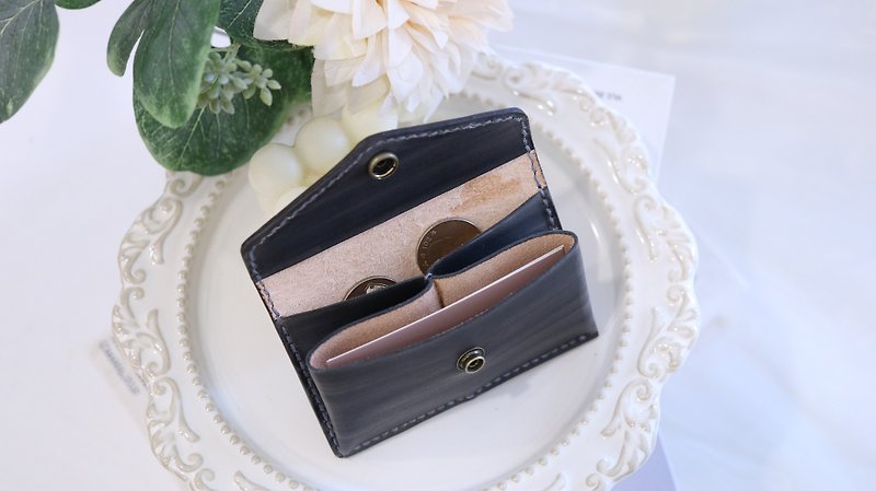 Card holder coin purse/business card holder/leather handmade/one person group/beginner friendly/can be engraved - Leather Goods - Genuine Leather 