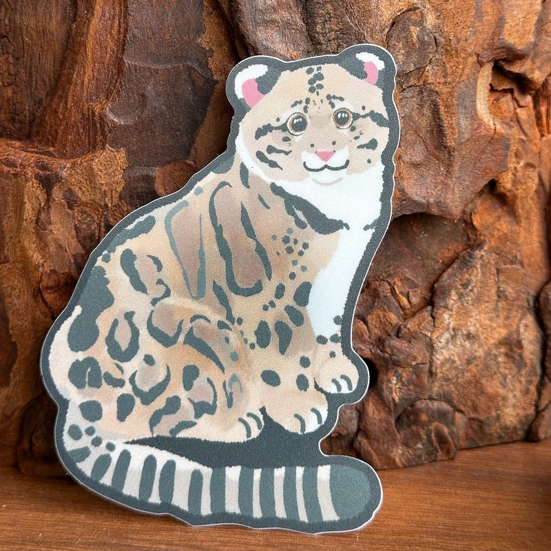 Clouded Leopard Matte PVC Sticker Large Safety Hat Sticker Laptop Sticker Motorcycle Sticker Luggage Sticker - สติกเกอร์ - กระดาษ 