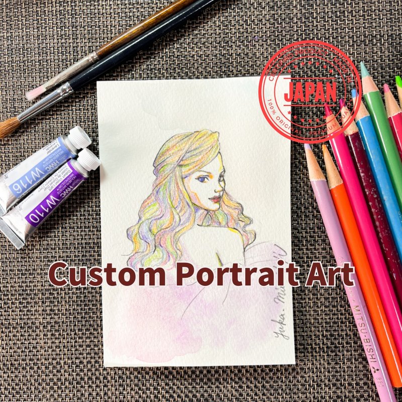 Custom made,Original Charactor,Custom portrait,Art Commissions,Handmade - Customized Portraits - Paper Multicolor