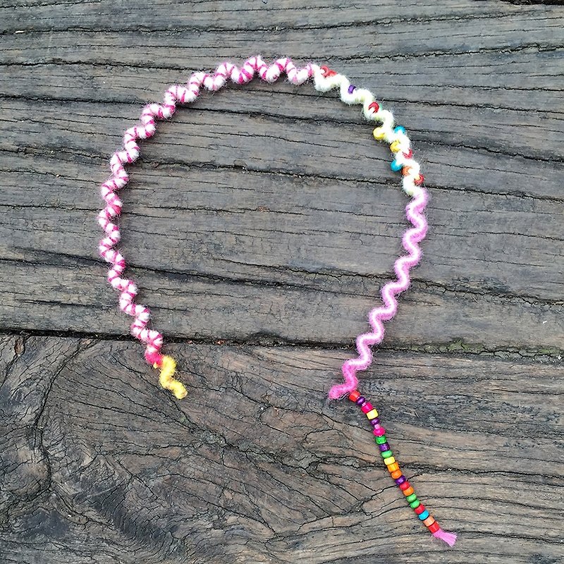 ENDORPHIN crochet headband -F - Hair Accessories - Other Materials Pink