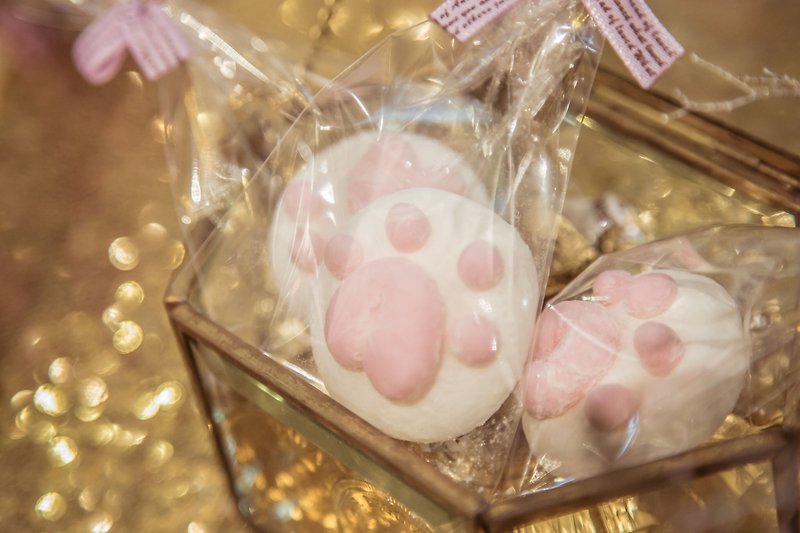 貓掌棉花糖 - 蛋捲/餡餅/零食 - 新鮮食材 粉紅色