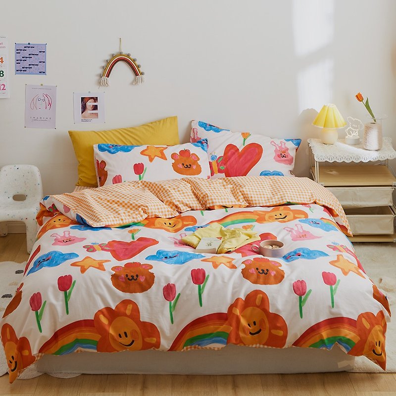 台灣製 40支 精梳棉 銀離子 床包枕套兩用被 抗蟎抗菌-寶寶夢境B - 寢具/床單/被套 - 其他材質 多色