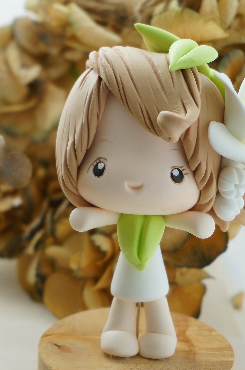 Handmade clay flower doll - Stuffed Dolls & Figurines - Clay 