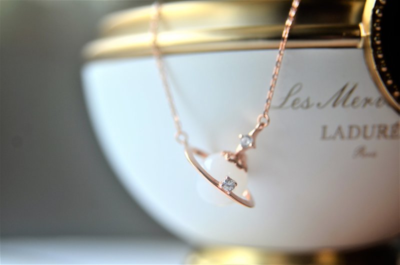 [Pre-order at the end of June] Around You - 925 Silver Rose Gold plated breast milk - Necklaces - Silver Gold
