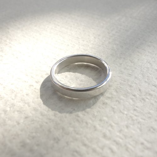 Classic plain sterling silver ring - Shop UnderWings Metal Couples ...