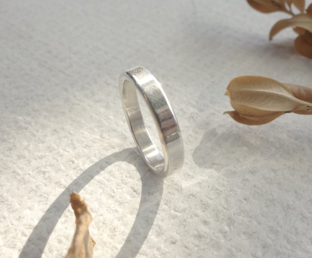 5mm Wide Flat Silver Ring Band, Sterling Silver, Simple Wedding Ring Band,  Plain Silver Band, Women's Men's Unisex Ring Band, Made to Order -   Canada