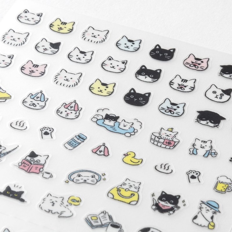 MIDORI special stickers for wallet-emoji cat - สติกเกอร์ - กระดาษ หลากหลายสี