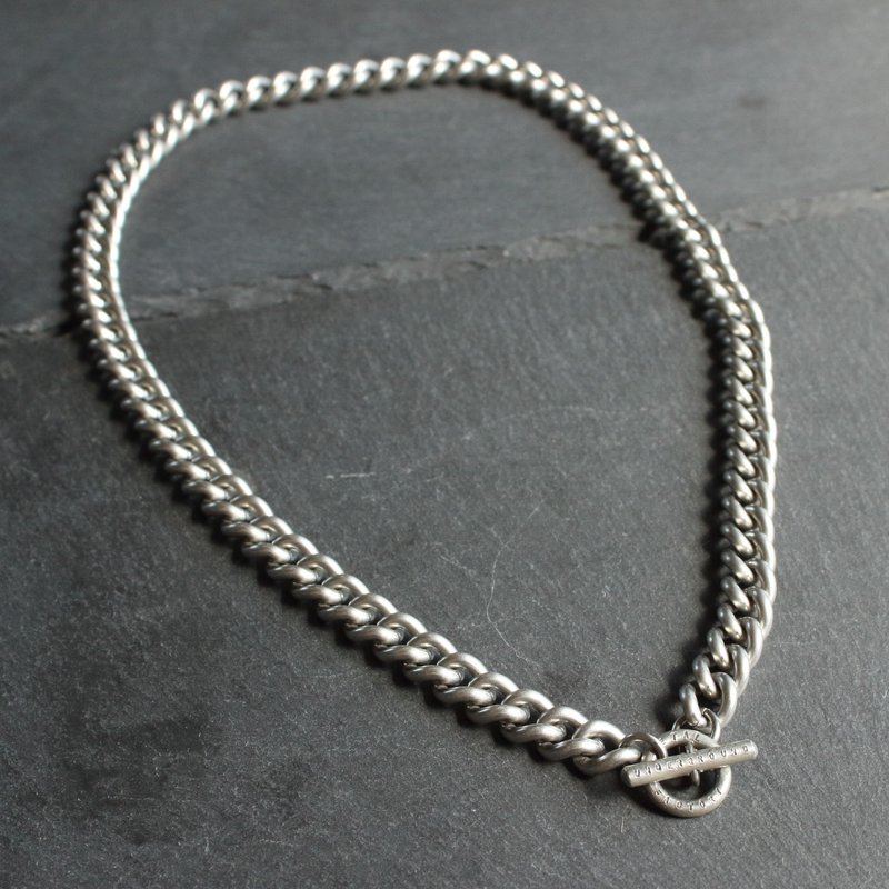 Brass x Stainless Necklace -Chain Necklace- - Necklaces - Silver Silver