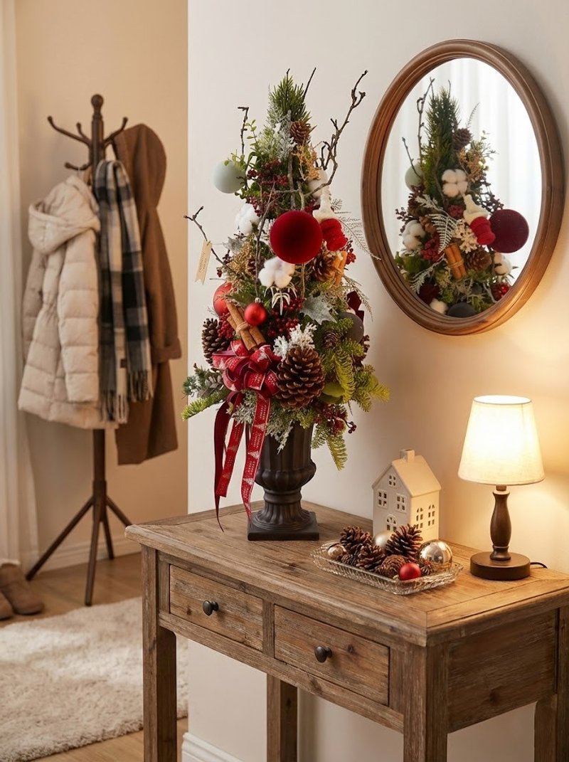 クリスマスパーティー レッドベリー クリスマスツリー 新北・台北市限定 送料無料 専門スタッフが配送。その他の地域は送料追加。 - 観葉植物 - その他の素材 レッド