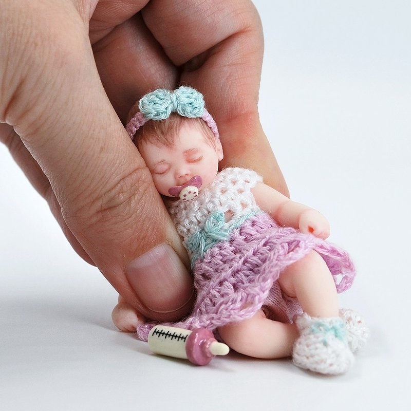 mini silicone baby doll, mini reborn dolls, mini baby dolls, mini silicone dolls - 公仔/玩偶 - 矽膠 多色