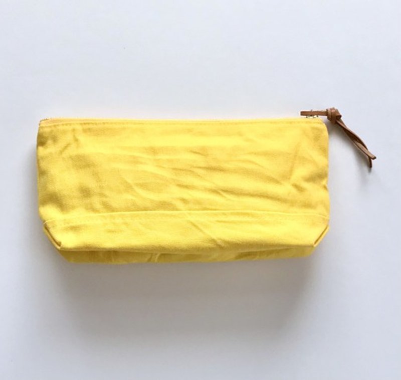 Cosmetic bag Mimosa - กระเป๋าเครื่องสำอาง - ผ้าฝ้าย/ผ้าลินิน สีเหลือง