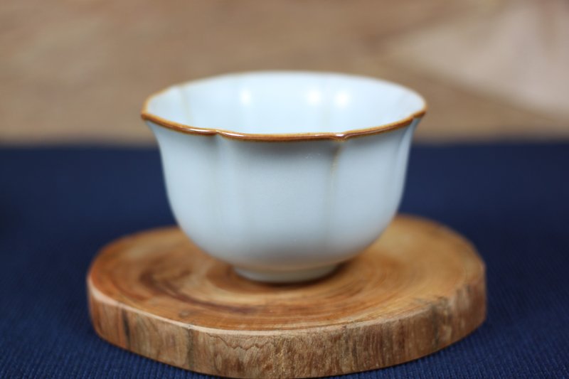 【新春賀歲】粉青汝窯 紫口開片 幸福茶杯 名家葉敏祥作品 - 茶壺/茶杯/茶具 - 陶 