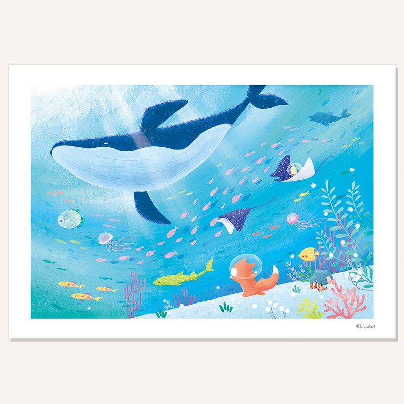 印刷裝飾畫 掛畫 無框畫【海洋世界】 - 海報/掛畫/掛布 - 紙 多色