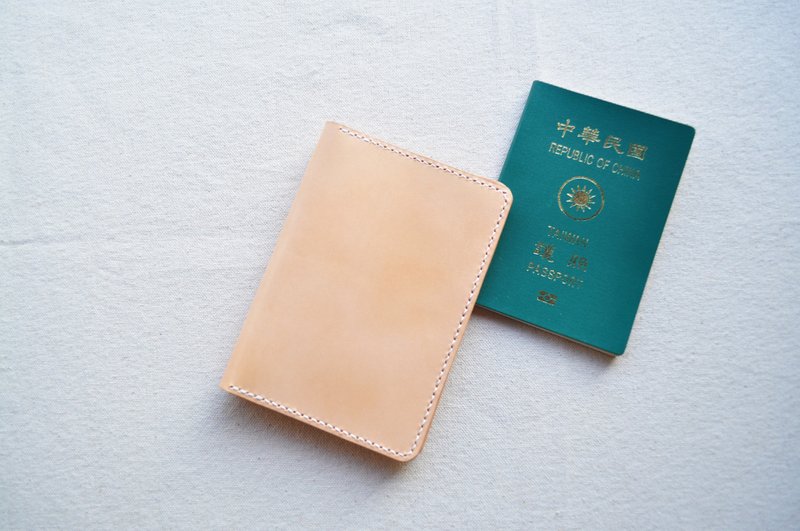 皮革護照夾 / 護照套 - 原色 - 護照夾/護照套 - 真皮 