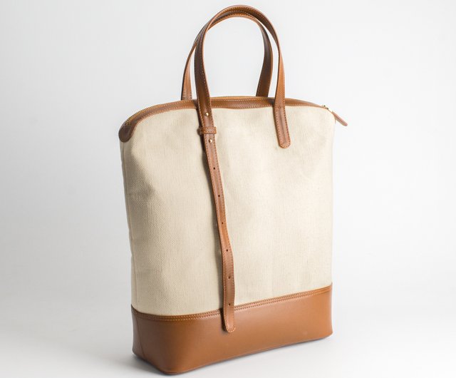 structured canvas tote