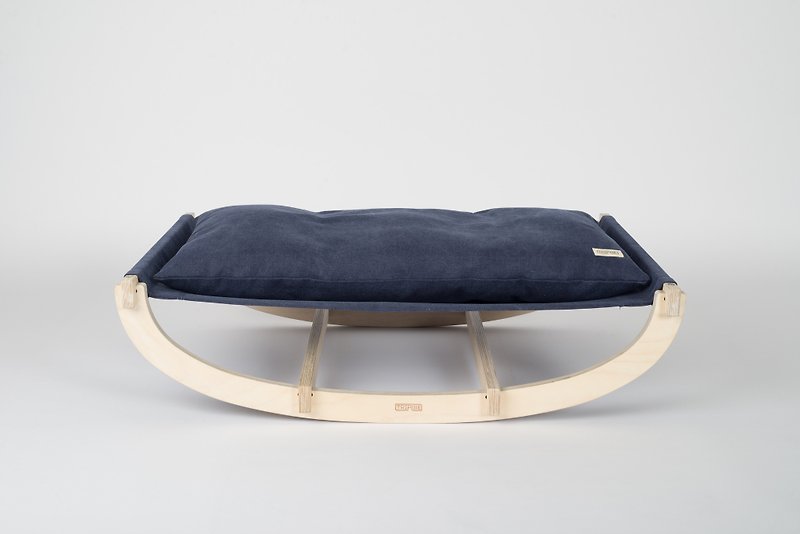 住宅シェーカー - 深い青枕布（スポット） - 寝具 - 木製 ブルー