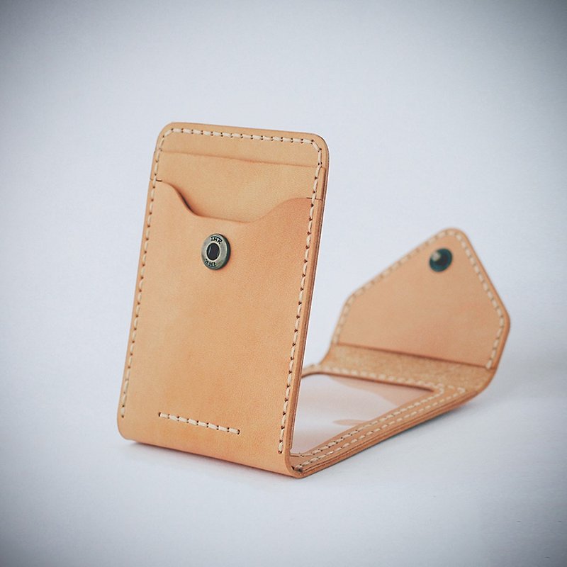 [Customized Gift] [Tri-fold Card Holder/Driver's License Card Holder] Mister Handmade Material Bag - Leather Goods - Genuine Leather Multicolor