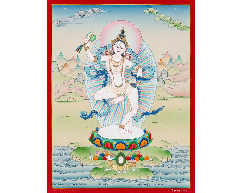 Magic Lapten Thangka – Handmade Painting for Home Decor -B02880 - Wall Décor - Other Materials 