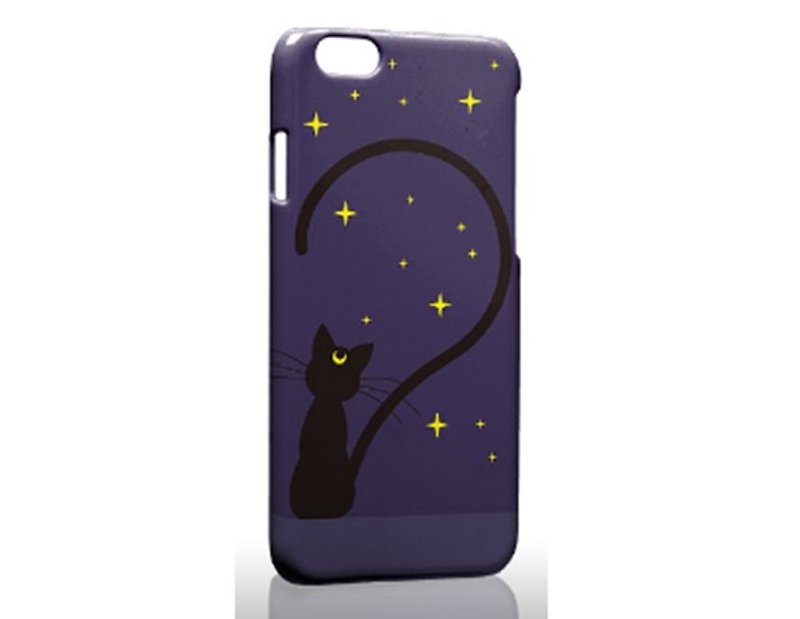 Cute Black Cat iPhone X 8 7 6s Plus 5s Samsung S7 S8 S9 Mobile Shell Phone Case - เคส/ซองมือถือ - พลาสติก หลากหลายสี