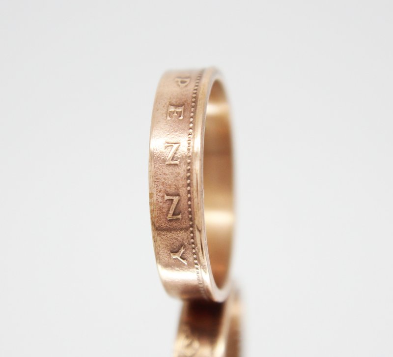 Great Britain Coin Ring New Penny 1981 coin rings for men coin rings gift - 戒指 - 其他金屬 