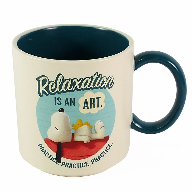 Snoopy Movie Mug-The Art of Relaxing [Hallmark-Peanuts Snoopy Mug] - Mugs - Pottery Blue