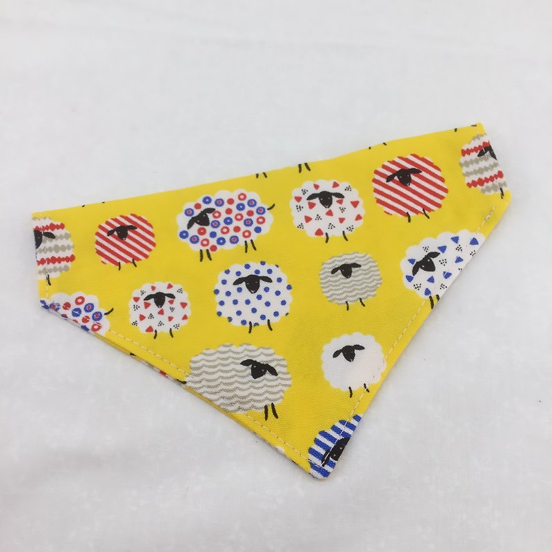 Pet triangle scarves - color cute sheep - Clothing & Accessories - Cotton & Hemp 