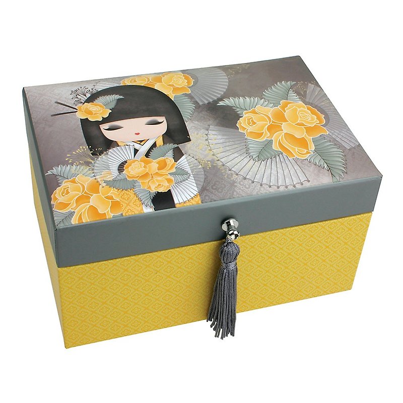 珠寶盒-Naomi 真誠美麗【Kimmidoll 和福娃娃】 - 居家收納/收納盒/收納用品 - 其他材質 黃色