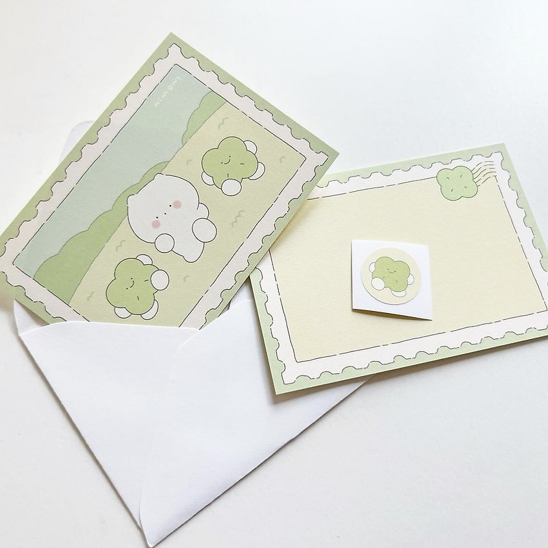 니모니 미니 엽서 카드 세트(클로버) - Cards & Postcards - Paper Multicolor