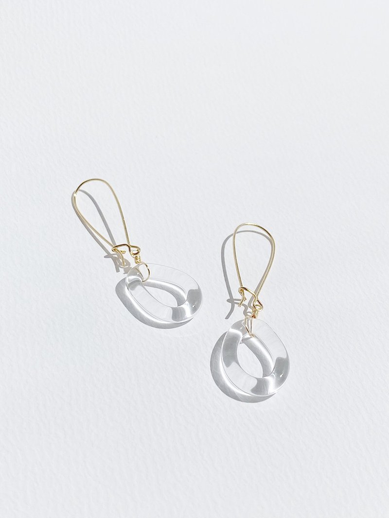 CICICIA earrings - 燈工燒製玻璃 耳環 - 耳環/耳夾/耳骨夾 - 玻璃 透明