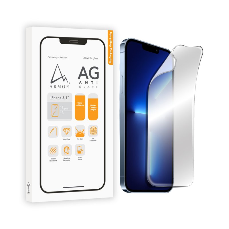 ARMOR iPhone 12 / 13 系列軟性玻璃防眩光、濾藍光螢幕保護貼 - 手機配件 - 其他材質 
