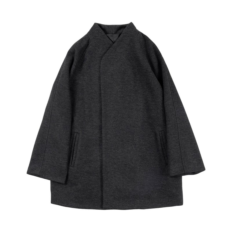 [Shenhai pattern S-CrestTaiwan Acetate Wool] Original Japanese retro handmade wool autumn and winter coat - เสื้อโค้ทผู้ชาย - ขนแกะ 