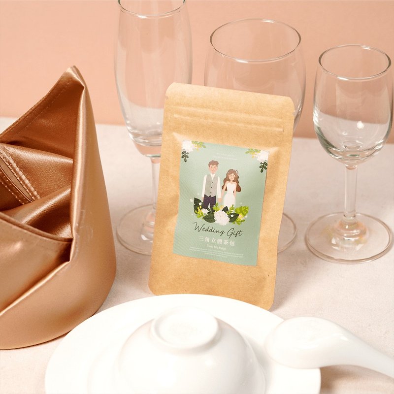 結婚式の贈り物 | テーブルの上の小さなお茶の贈り物 - お茶 - 食材 グリーン