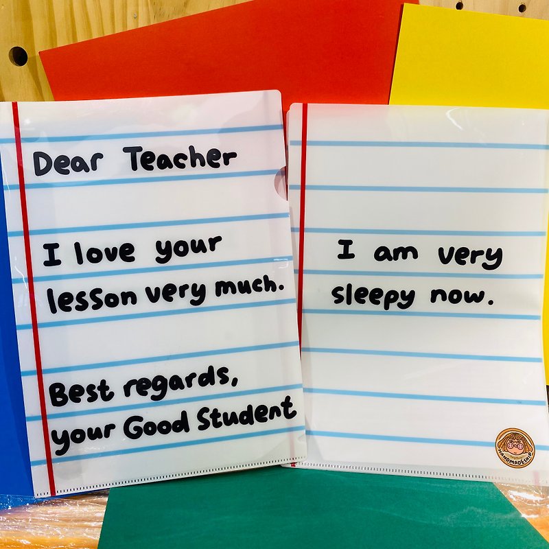File-Dear Teacher glue folder-left picture - แฟ้ม - พลาสติก 